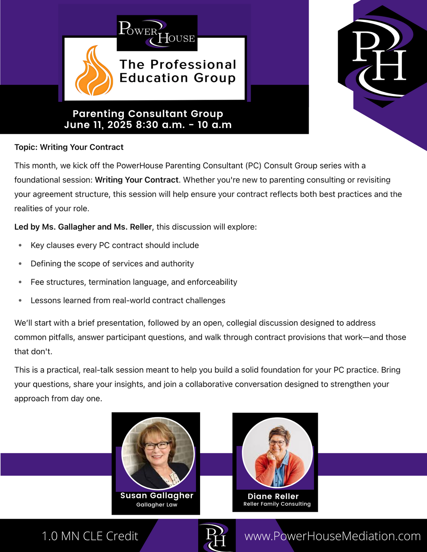 Parenting Consultant Group - Meeting Monthly (June 2025 - December 2025)