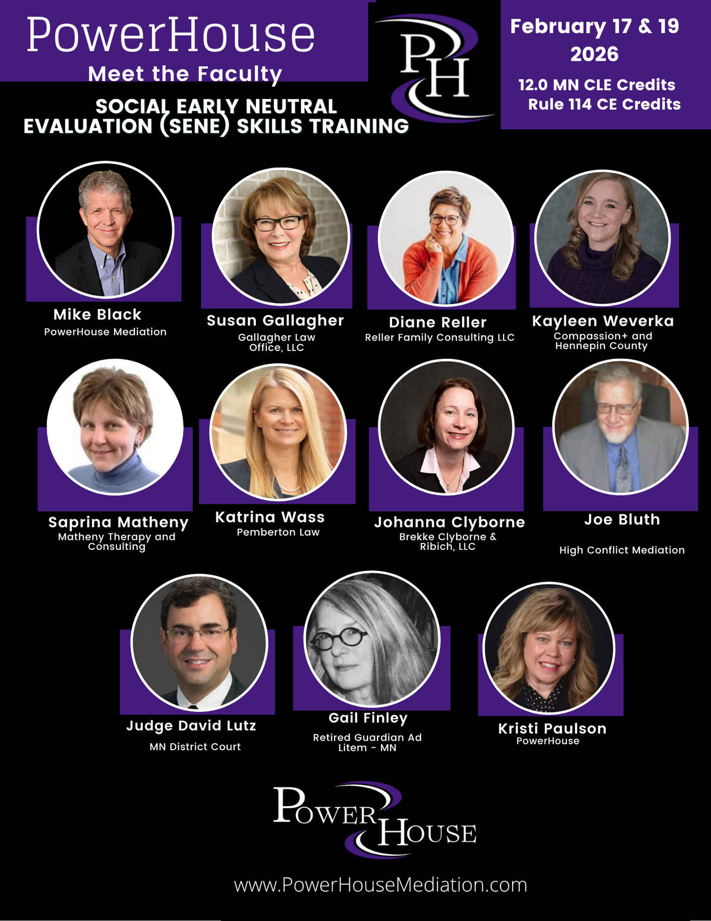 SENE - Social Early Neutral Evaluation Training - February 17 and 19, 2026