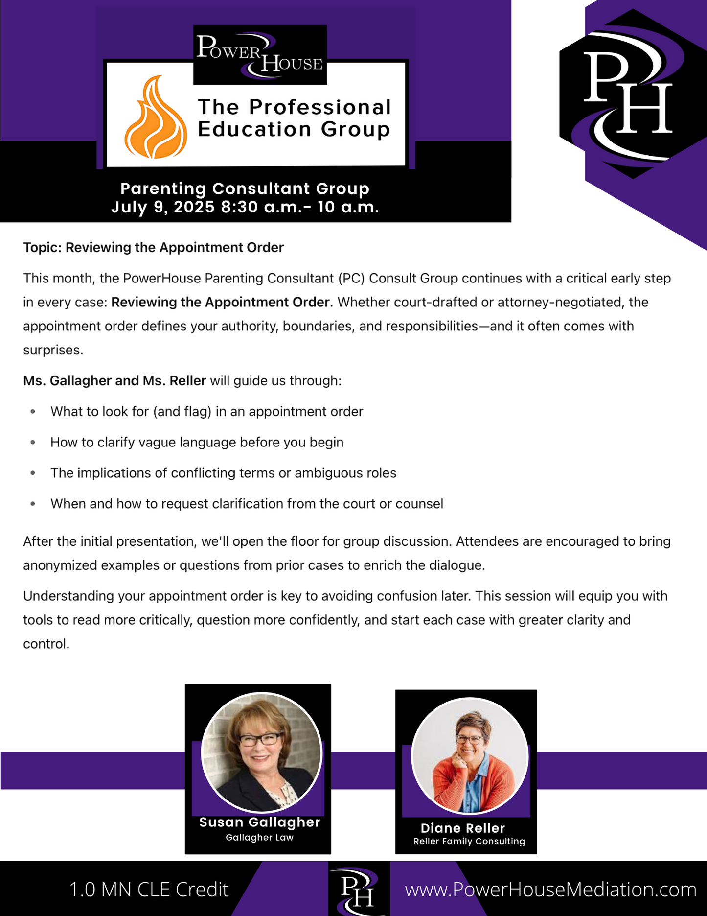 Parenting Consultant Group - Meeting Monthly (June 2025 - December 2025)