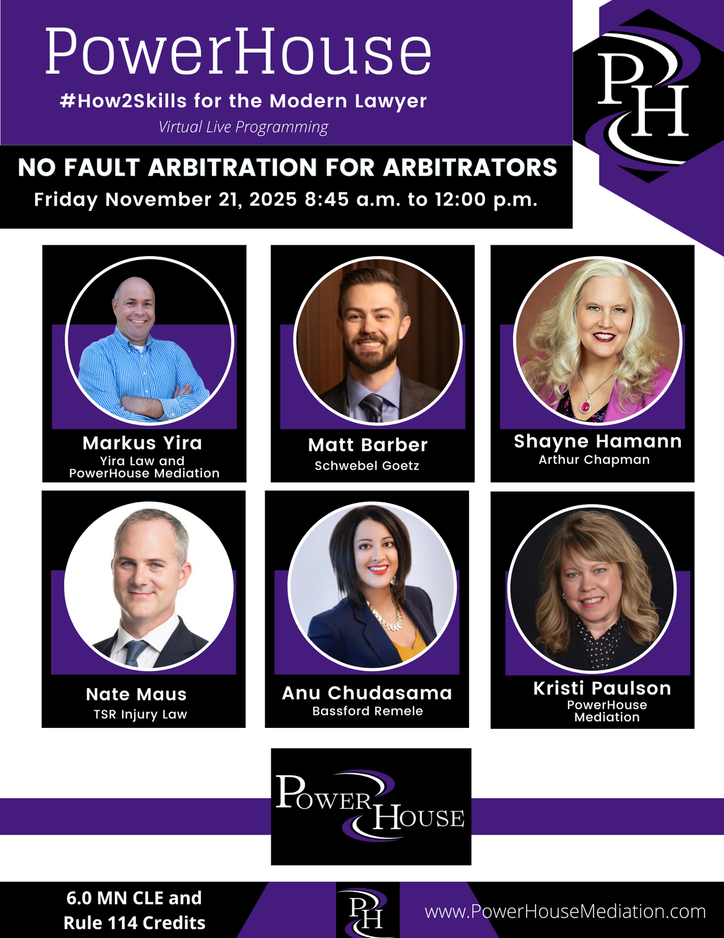 No Fault Arbitration Seminar for Arbitrators (Renewal) - 3.0 Credits - November 21, 2025 - NoFault, Rule 114 and MN CLE - Early bird Pricing