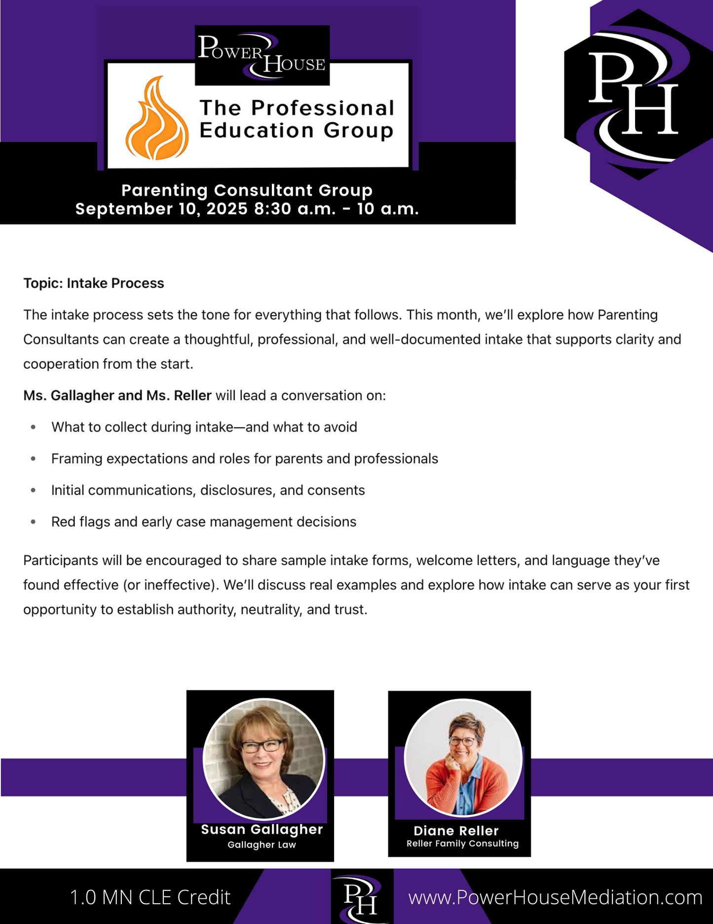 Parenting Consultant Group - Meeting Monthly (June 2025 - December 2025)