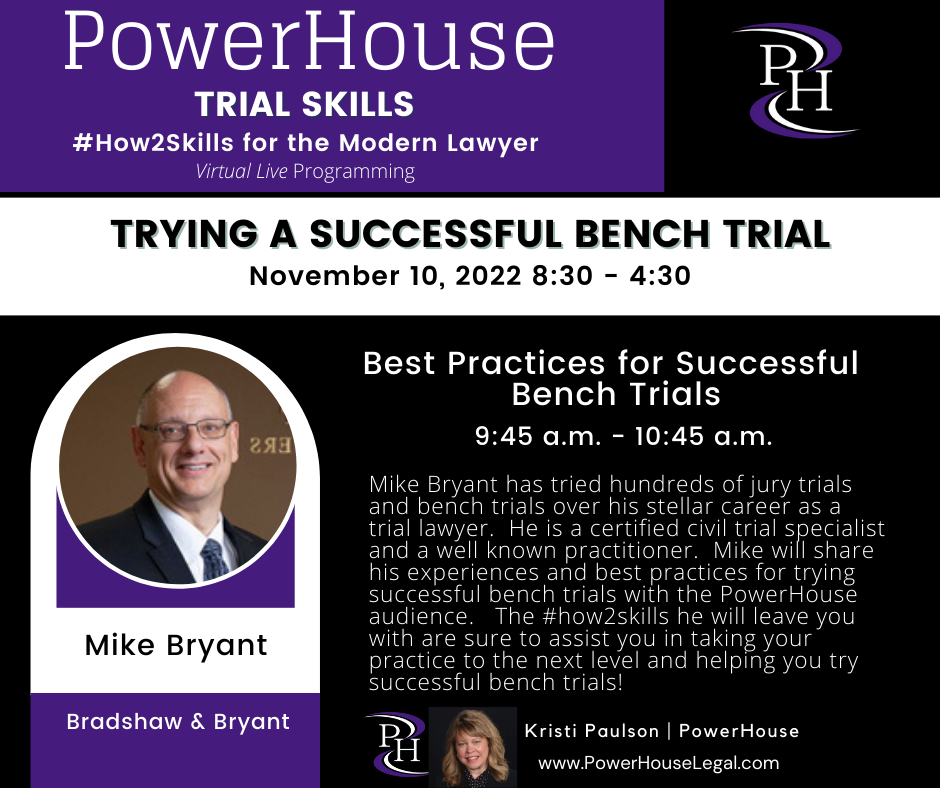 On Demand: Trying a Successful Bench Trial