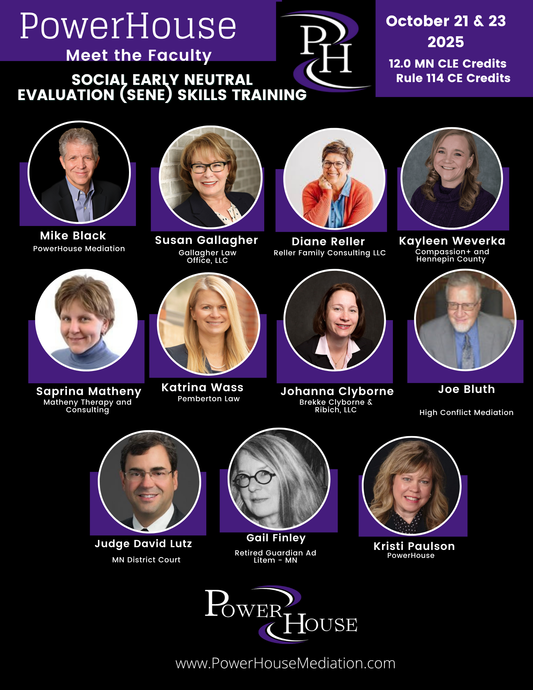 SENE - Social Early Neutral Evaluation Training -  October 21 and 23, 2025
