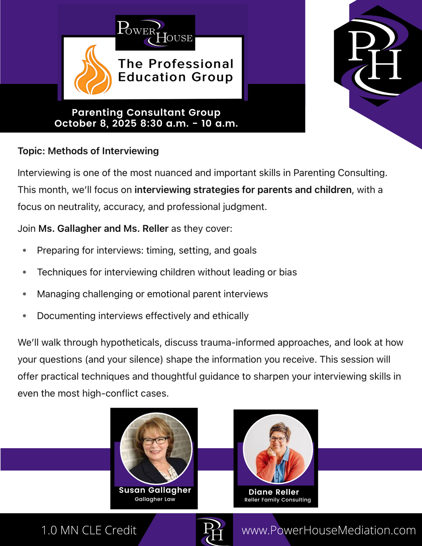 Parenting Consultant Group - Meeting Monthly (June 2025 - December 2025)