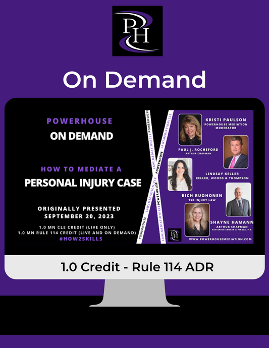 ON DEMAND - Hot Topics in Personal Injury Mediation